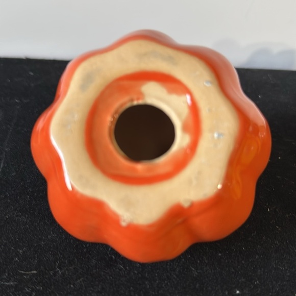 Vibrant Mini Orange Ceramic Pumpkin 3 Inches - Picture 5 of 5